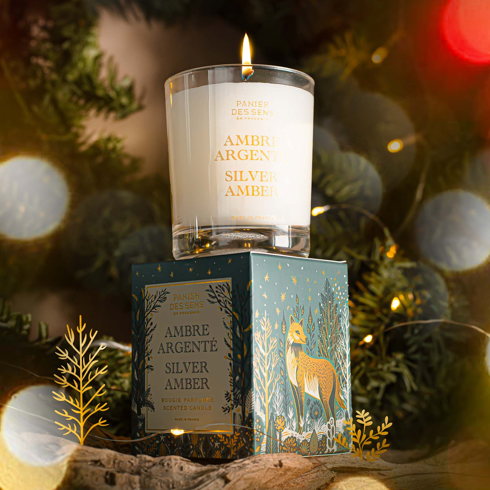 Bougie parfumée Hiver - Ambre Argenté 180g - Image 3