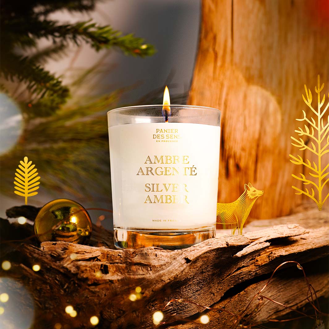 Bougie parfumée Hiver - Ambre Argenté 180g - Image 4