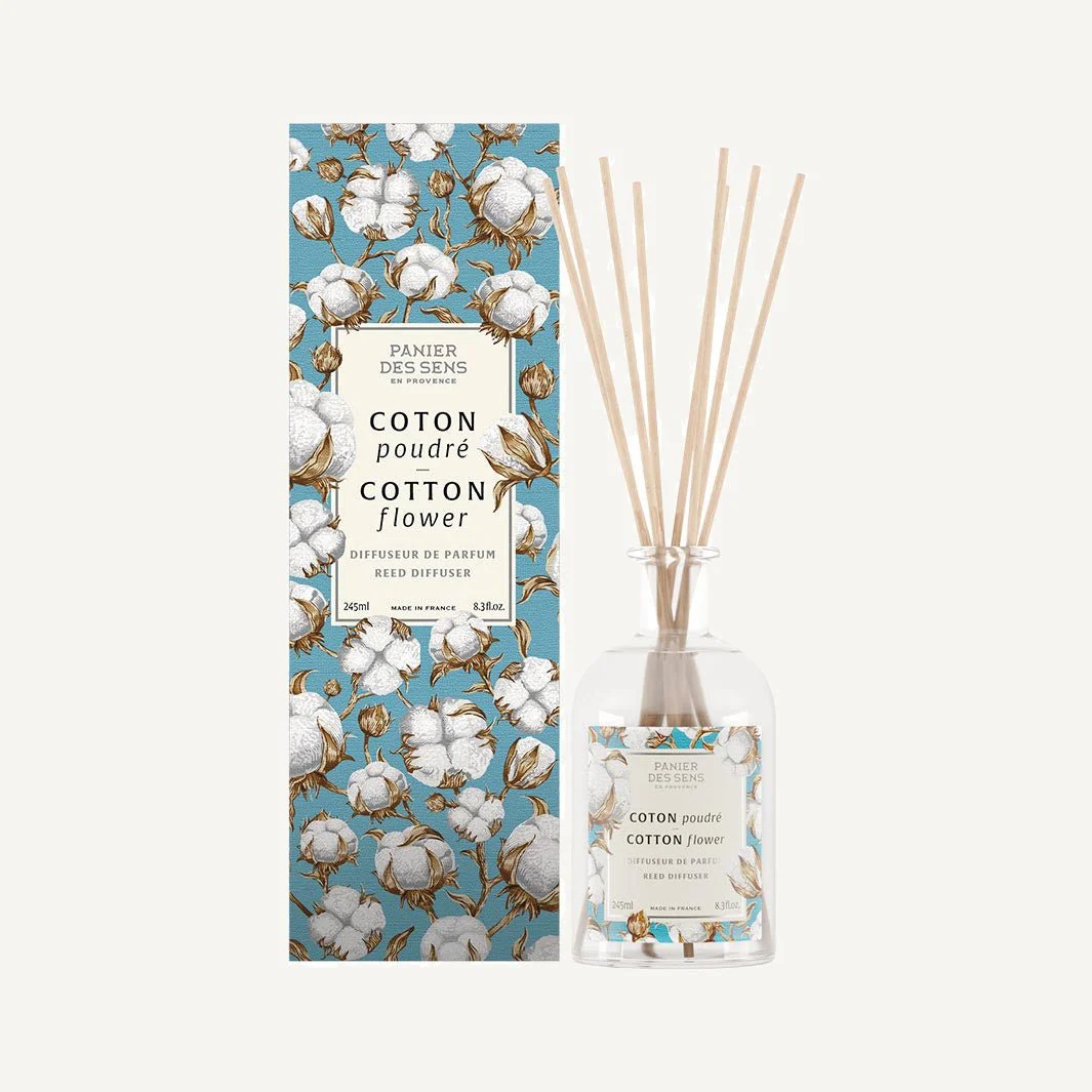 Diffuseur de parfum d'ambiance Coton Poudré + recharge diffuseur + rotins - Image 3