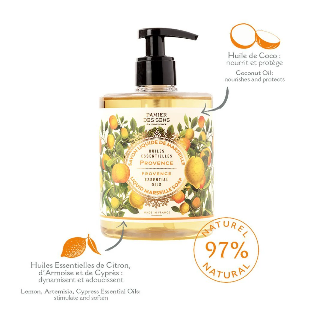 Pack de 2 savons de Marseille liquides | Huile Essentielle de Provence 2 x 500ml - Image 2