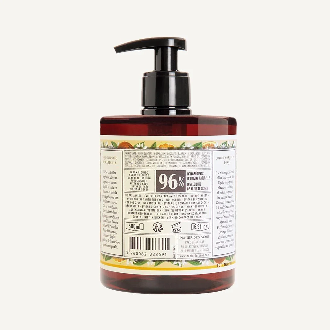 Pack de 3 savons de Marseille liquides | Fleur d’Oranger 3x 500ml - Image 4