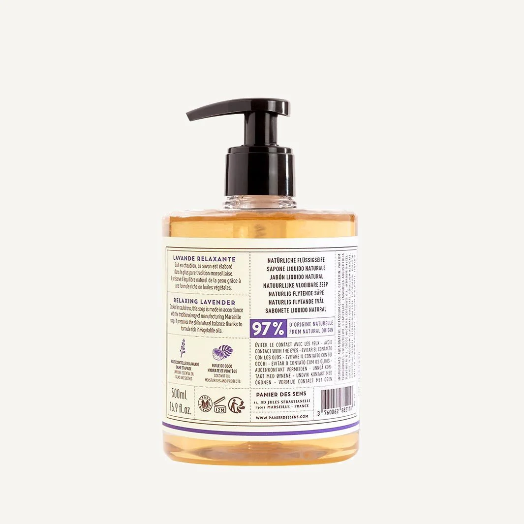 Savon de Marseille liquide - Huile Essentielle de Lavande 500ml - Image 3