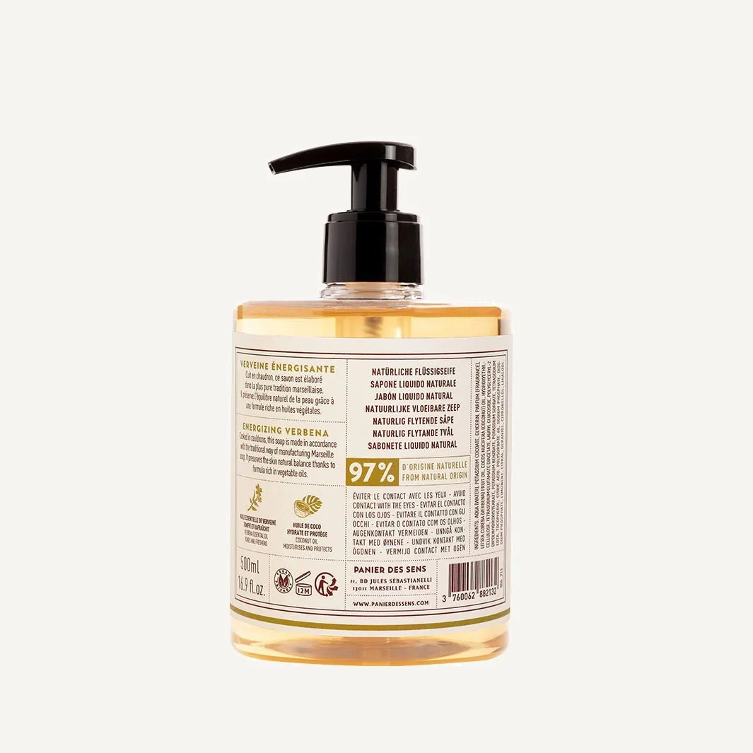 Savon de Marseille liquide - Huile Essentielle de Verveine 500ml - Image 3