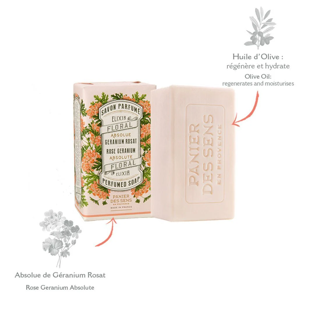 Savon solide parfumé - Géranium Rosat 150g - Image 2